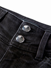 Women's Vintage Washed High-Waist Flared Jeans