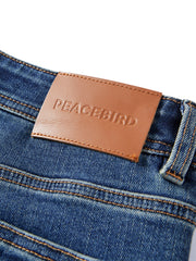 Women's Vintage Washed High-Waist Flared Jeans