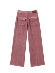 Women's Casual Cotton Corduroy Wide-Leg Jeans