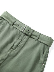 Women's High-Waisted Cotton Denim Shorts