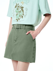 Women's High-Waisted Cotton Denim Shorts