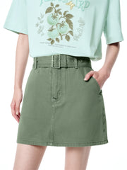 Women's High-Waisted Cotton Denim Shorts