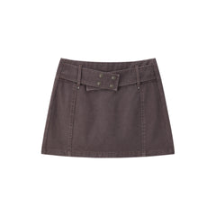 Women's Casual Corset-Waist Denim Mini Skirt