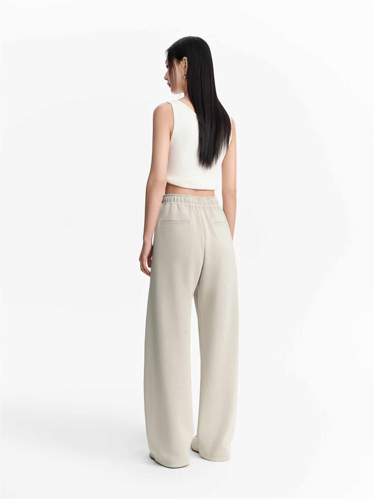 Women's High-Waist Knit Banana Pants