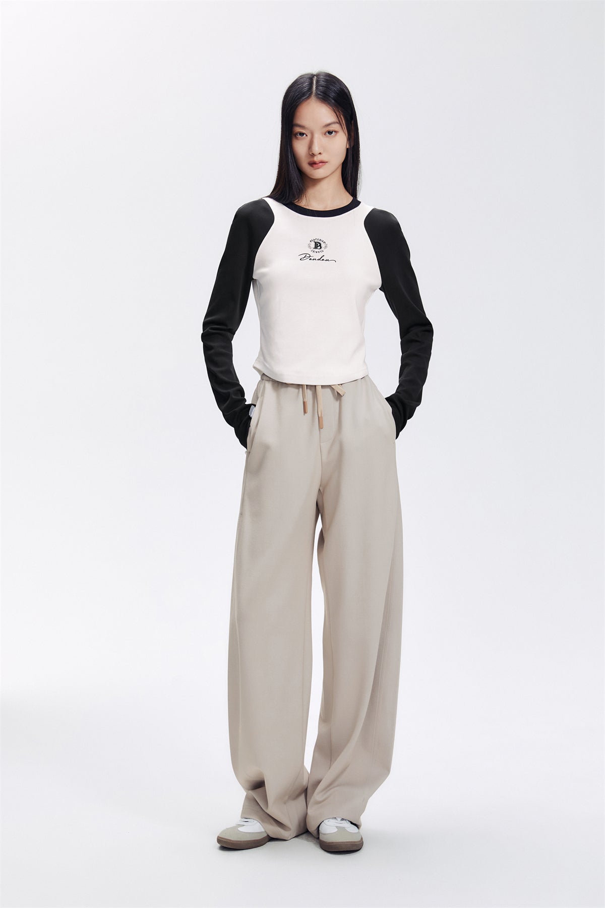 Women's High-Waist Knit Banana Pants