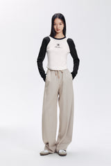 Women's High-Waist Knit Banana Pants