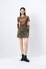 Women's High-Waisted A-Line Wide-Leg Denim Shorts