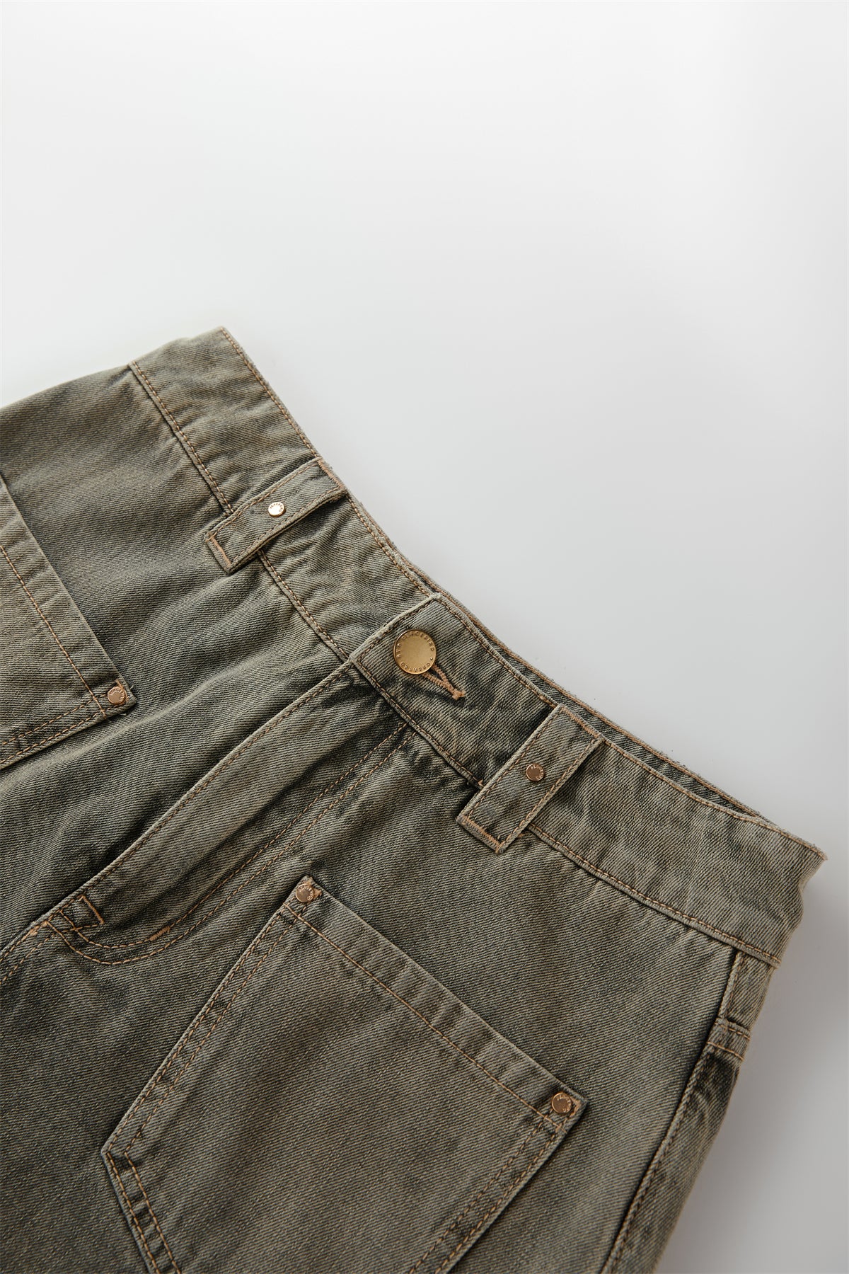 Women's High-Waisted A-Line Wide-Leg Denim Shorts