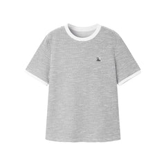 Women's Tweed-Style Textured T-Shirt