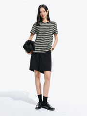 Women's Tweed-Style Textured T-Shirt