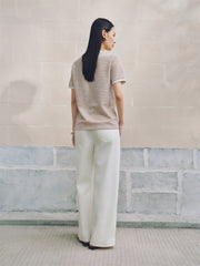 Women's Tweed-Style Textured T-Shirt