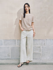 Women's Tweed-Style Textured T-Shirt