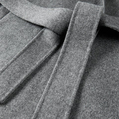 Women's  Hooded Belted Wool Coat