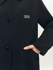 Women's Double-Faced Wool Coat with Alpaca