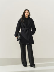 Women's Double-Face Wool Robe Cape Coat