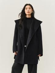 Women's Double-Face Wool Robe Cape Coat