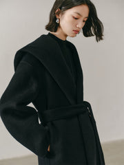Women's Double-Face Wool Robe Cape Coat
