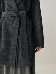Women's Double-Face Wool Robe Cape Coat