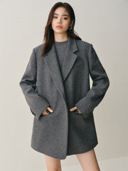 Women's Oversized Wool-Blend Suit Set
