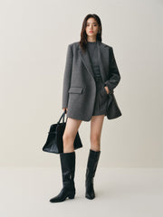 Women's Oversized Wool-Blend Suit Set