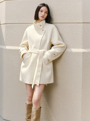 Women's Double-Face Wool Robe Coat