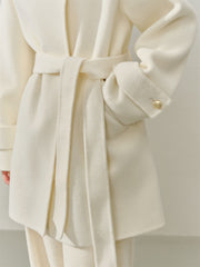 Women's Double-Face Wool Robe Coat