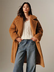 Women's Oversized Alpaca Textured Coat