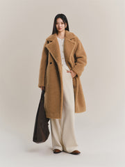 Women's Oversized Alpaca Textured Coat
