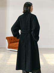 Women's Relaxed Notch-Lapel Double-Face Wool Coat