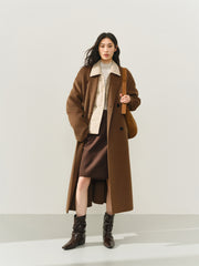 Women's Relaxed Notch-Lapel Double-Face Wool Coat