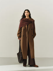 Women's Relaxed Notch-Lapel Double-Face Wool Coat