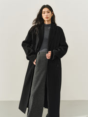 Women's Relaxed Notch-Lapel Double-Face Wool Coat