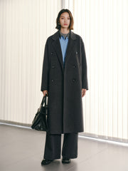 Women's Double-Breasted Double-Face Wool Coat