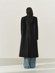 Women's Wool-Blend Tailored Long Coat