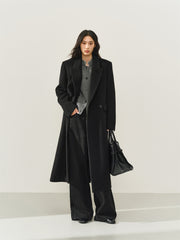 Women's Wool-Blend Tailored Long Coat