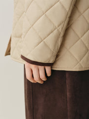 Women's Contrast Diamond-Quilted Padded Jacket