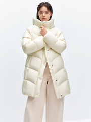 Women's Quilted Long Warm Puffer Jacket