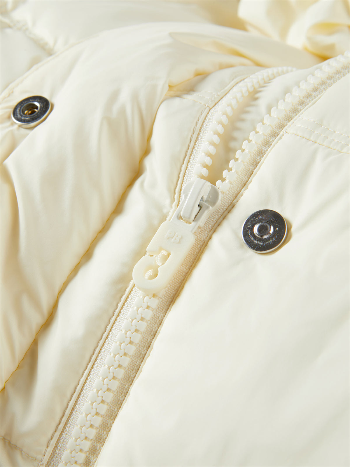 Women's Beige Quilted Hooded Puffer Jacket