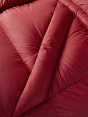 Women's Red Drawstring-Waist Down Jacket