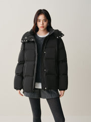 Women's Water-Repellent Hooded Puffer Jacket