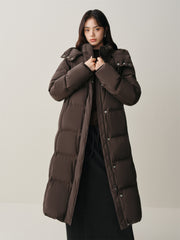 Women's Extra-Long Water-Repellent Puffer Coat