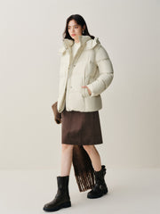 Women's Water-Repellent Hooded Puffer Jacket