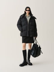 Women's Water-Repellent Hooded Puffer Jacket