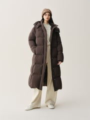 Women's Extra-Long Water-Repellent Puffer Coat