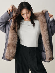 Women's Thermal Down Parka with Fur Collar