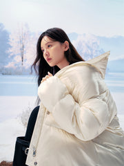 Women's Glossy Belted Thermal Down Jacket