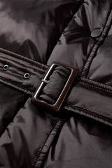 Women's Glossy Belted Thermal Down Jacket