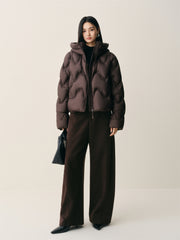 Women's Curved-Quilted Puffer Jacket