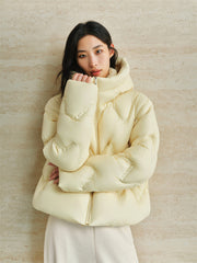 Women's Curved-Quilted Puffer Jacket