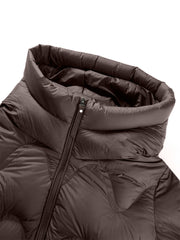 Women's Curved-Quilted Puffer Jacket